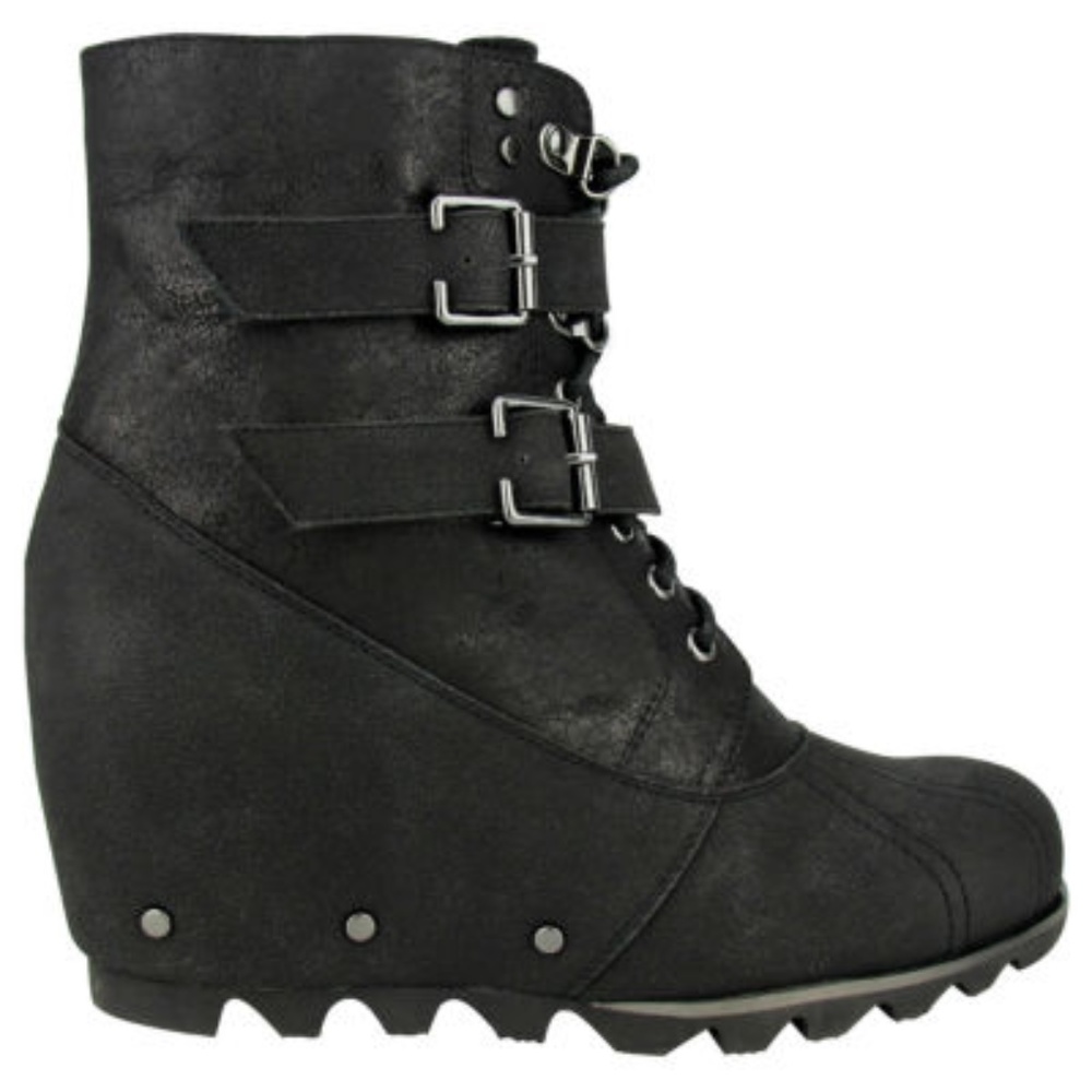 Tallulah Blu,  Harlem Lace Up Boots Wedge.